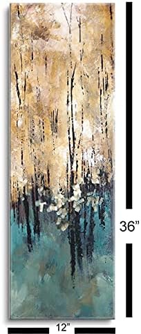 SOULFINE Glass Wall Art, Frameless Tempered Glass Wall Art for Home Decor, 12"x36", (Nature's Abundance II)