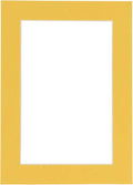 Poster Palooza 8x10 Mat Bevel Cut for 6x8 Photos - Acid Free Chamois Yellow Precut Matboard - For Pictures, Photos, Framing - 4-ply Thickness