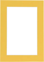 8x10 Mat Bevel Cut for 5x8 Photos - Acid Free Chamois Yellow Precut Matboard - For Pictures, Photos, Framing - 4-ply Thickness