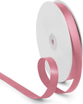 5/8 Inch 100 Yards Satin Ribbon Dusty Pink, Solid Color Fabric Ribbon for Gift Wrapping, Wedding, Polyester Gift Ribbon for Birthday Party Decoration, Craft, Hair, Floral, Sewing