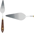 Creative Mark Stainless Steel Palette Knife Painting Tools - Paint Palette with Wooden Handle - Variety of Shapes and Sizes - 23T, 3-7/8 in