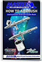 Master Airbrush (Pack of 10) TB-002 Empty 3/4 Ounce (22cc) Glass Jar Bottles with 30° Down Angle Adaptor Lid Assembly - Fits Dual-Action Siphon Feed Airbrushes, Use with Master, Badger, Paasche, Iwata