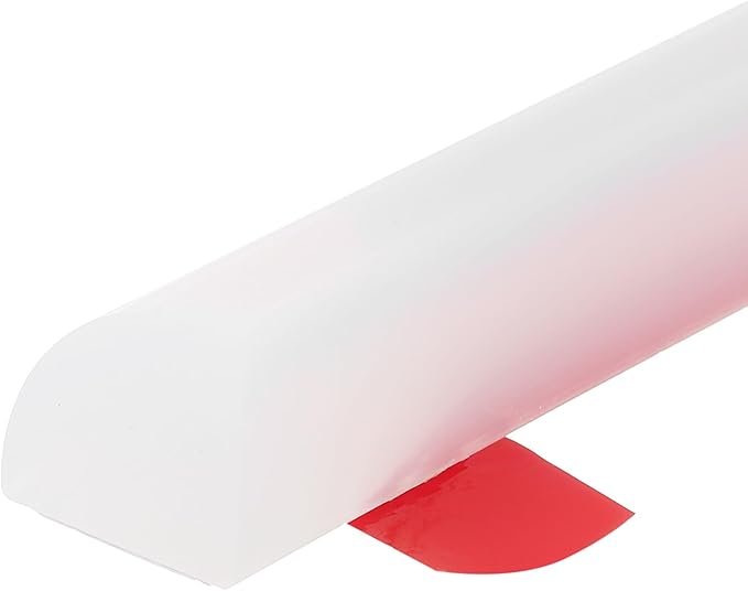uxcell Flexible Molding Trim, 20 Inch Flexible Quarter Round Molding Silicone Peel and Stick Trim Self Adhesive Shower Water Barrier for Corner Decor Bathroom Kitchen, Transparent
