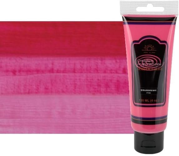 Creative Inspirations Acrylic Paint - Quinacridone Rose - 120 mL Tube - Smooth & Creamy Consistency, Vibrant Pigmentation, Great Coverage for Artists - Clean Up with Soap & Water
