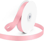 KMER LIFE 5/8" Wide x 50 Yards Pink Single Faced Polyester Satin Ribbon, Pink Satin Ribbon Perfect for Wedding Decor, Wreath, Crafts, Gift Wrapping & Other Projects (Pink)