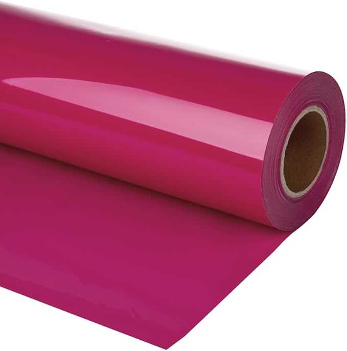 guangyintong Heat Transfer Vinyl Rose Red HTV Rolls, 12" x 10ft Rose Red Iron on Vinyl for T-Shirts, Matte Surface HTV Vinyl for All Cutter Machine Easy to Cut & Weed for Heat Vinyl DIY Design