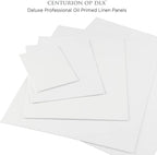 Centurion Deluxe Professional Oil Primed Linen Stretched Canvas - Enhanced Oil Priming for Superb Performance & Color Retention - [12 Pack - 4x6"]