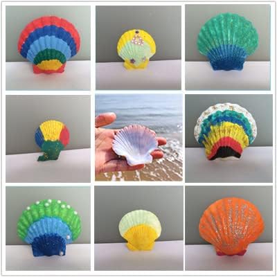 15 Pcs Sea Shells (3.1-3.5inch) White Large Scallop Shells for Baking Cooking, Big Natural Clam Seashells for DIY Crafts Seashell Beach Decorating for Home Decor