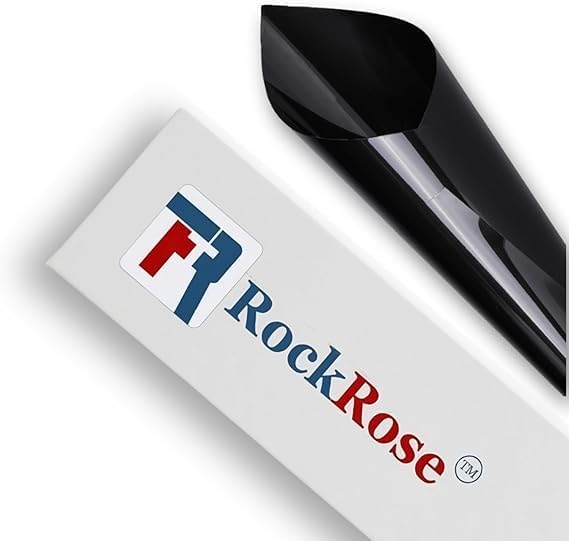 Rockrose Professional Blackout Home Window Tint Film - Sun Blocking Privacy Cover for Home Offices - Room Darkening Sun Light Blocker - 36 in X 100FT - Total Blackout