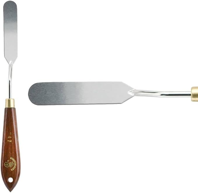 Creative Mark Stainless Steel Palette Knife Painting Tools - Paint Palette with Wooden Handle - Variety of Shapes and Sizes - 47T, 2-1/2 in