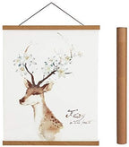Artmag Magnetic Poster Hanger Frame, 39x27 39x13 39x22 Light Wood Wooden Magnet Canvas Artwork Print Poster Hangers Frames Hanging Kit (Teak Wood, 39")