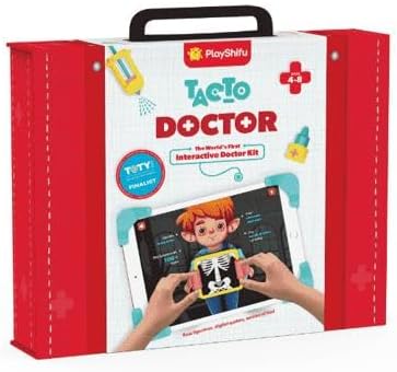 PlayShifu Doctor Kit for Kids – Tacto Doctor | Tech-Powered Pretend Playset with 12 Tools & 3 Games | STEM Learning Toy for Ages 4–10 | Roleplay Gift for Boys & Girls | Tablet Not Included
