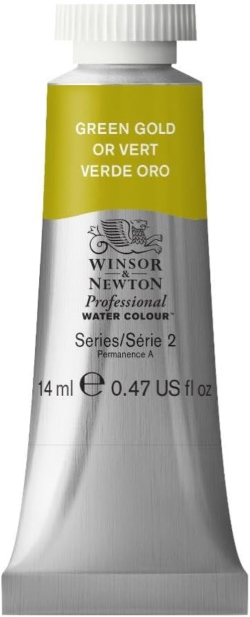 Winsor & Newton Professional Watercolor, 14ml (0.47-oz) Tube, Green Gold