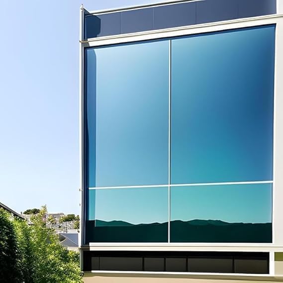 Rockrose Professional Window Tint for Home – One Way Privacy Window Film for Home Offices Heat Blocker Reflective Adhesive Mirror Tint with 99% UV Block – Silver 72in x 100FT
