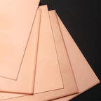 4 Pcs 99.9% Pure Copper Sheet, 4" x 4", 20 Gauge(0.8mm) Thickness, Double Sided Film Attached Copper Sheets Metal Plates for Crafting, Modelers, Jewelry, Repairs, Electrical