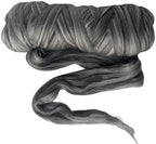 Multi Colored Natural Wool roving 1 lb. Best Wool for Needle Felting, Wet Felting, handcrafts and Spinning. (Midnight black1lb)