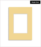 6x8 Mat for 8x10 Frame - Precut Mat Board Acid-Free Marzipan Beige 6x8 Photo Matte Made to Fit a 8x10 Picture Frame, Premium Matboard for Family Photos, Show Kits, Art, Picture Framing, Pack of 1 Mat