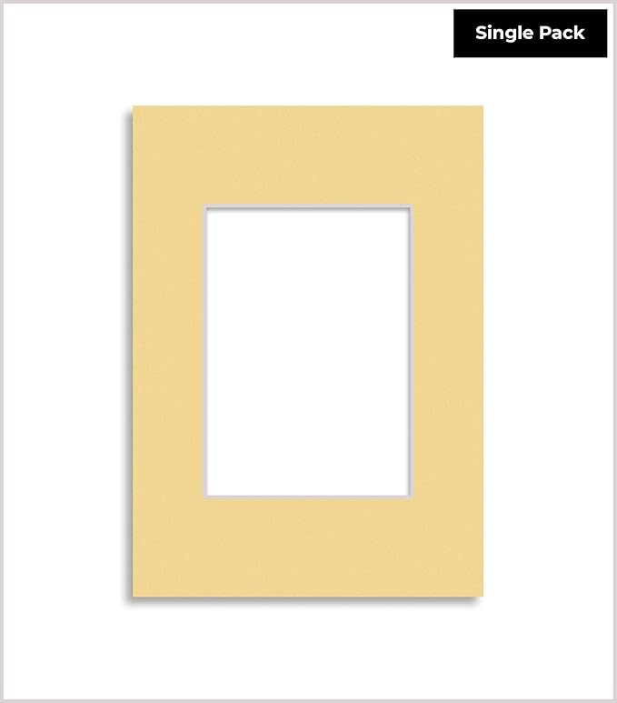 6x8 Mat for 8x10 Frame - Precut Mat Board Acid-Free Show Kit with Backing Board, and Clear Bags Marzipan Beige 6x8 Photo Matte Made to Fit a 8x10 Picture Frame Matboard for Framing, Pack of 1 Mat