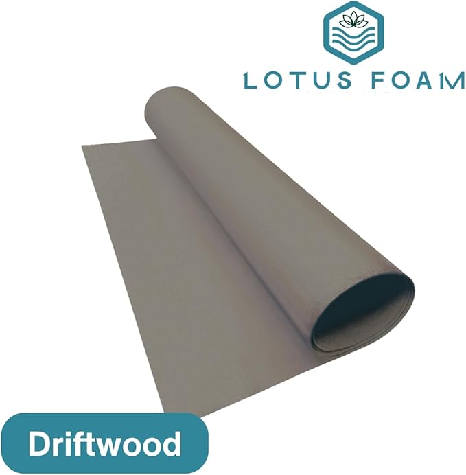 LotusFoam Large 3mm EVA Foam Sheet - 44"x 85" High Density Foam 130 kg/m3 for Cosplay, Costumes, Crafts, Flooring, Outdoor Use - 35 Colors (Driftwood) - Driftwood