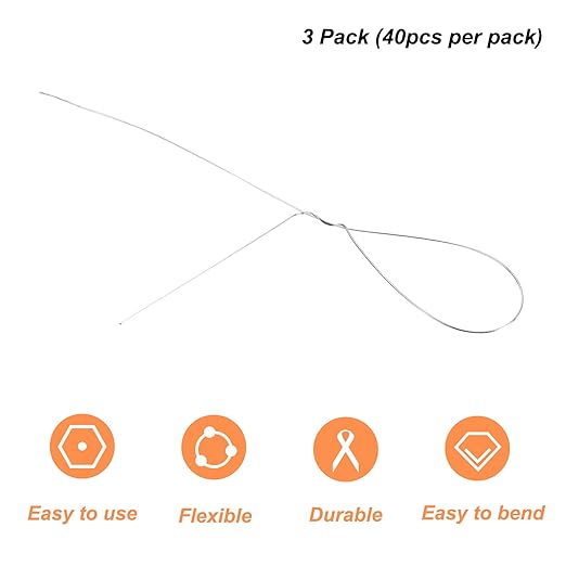 PATIKIL 32 Inch 22 Gauge Floral Stem Wire, 3 Pack/120 Pieces Bouquet Stem Paper Wrapped for DIY Crafts Flower Arrangements, Silver Tone