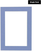 Poster Palooza 8.5x11 Mat Bevel Cut for 7x9 Photos - Acid Free Brittany Blue Precut Matboard - For Pictures, Photos, Framing - 4-ply Thickness