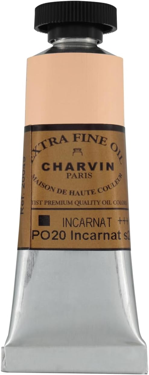 Charvin Extra Fine Oil Paint, Incarnat 20 ml - Triple-Milled, Rich Texture, Poppy Oil-Based, Light-Fast, Handmade, Archival Quality