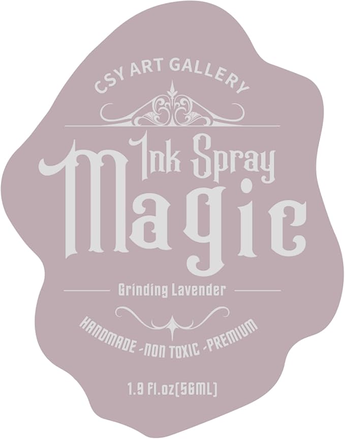 CSY art gallery Mixed Media Magic Oxide Ink Art Spray -1.9 oz Acrylic Paint Water-Based and Light Fast Painting Spary Set (Grinding Lavender)