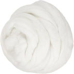 PATIKIL Wool Roving Yarn, 250G/8.8OZ Soft Felting Wool Pure Chunky Roving Yarn Bulk for Needle Felting Knitting Blanket Spinning Weaving DIY Craft, White