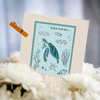 11.7 x 8.3 inch Sea Turtle Clear Stamps for Card Making Marine Organism Rubber Stamps Background Stamps for Card Making Holiday DIY Handmade Decoration Scrapbooking journaling Stamps