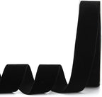 Black Velvet Ribbon,2" W x 20Yd Single Face,Great for Gift Wrapping,Hair Bows,Handmade Craft and Christmas,Wedding Decoration (2" Black)