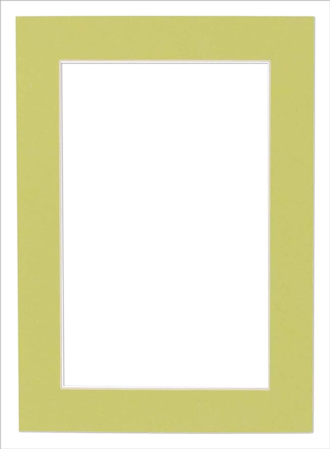 Poster Palooza 8x10 Mat Bevel Cut for 5x8 Photos - Acid Free Pistachio Green Precut Matboard - For Pictures, Photos, Framing - 4-ply Thickness
