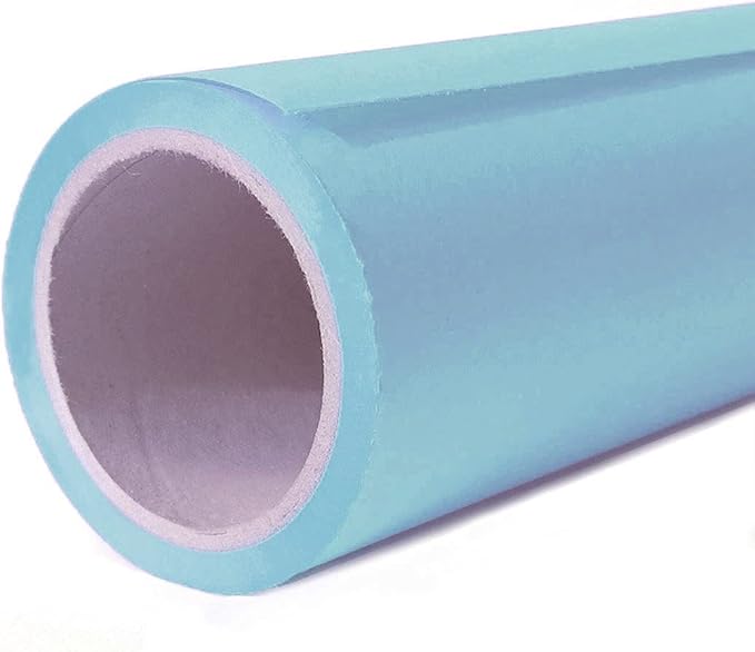 Yizhily Seamless Photogrphy Background Paper, Paper Backdrop Roll for Photoshoot, 82" x16', Sky Blue