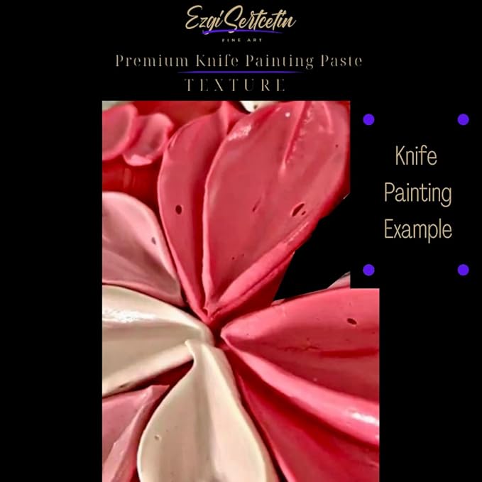 Premium Palette Knife Painting Paste|Texture Paste|Authentic Bright Colors|Ready to Use|Easy to Apply| 6oz (Pastel Mulberry)