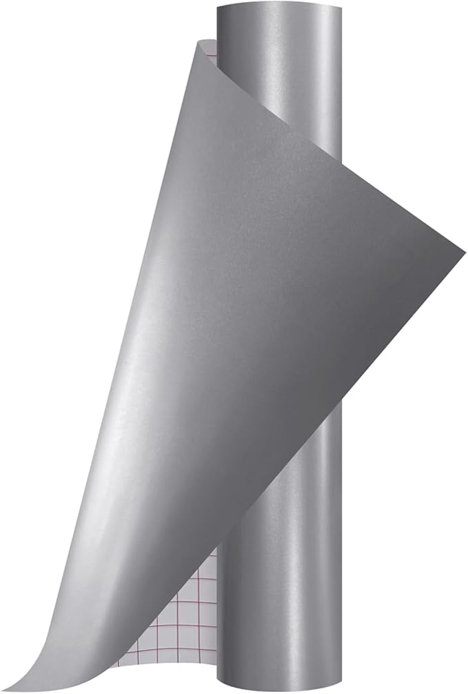 Ant Smart Adhesive Permanent Vinyl Compatible with Cricut Explore and Maker Series Without Cutting Mats, Create DIY Projects, Decals, Stickers & More (Silver, 13inch x 5ft)