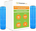 PSBM Blue Stretch Wrap, 15 Inch x 1476 Feet, 4 Pack, Tinted Pre-Stretched Shrink Wrap Film for Moving, Packaging, Pallet Wrapping
