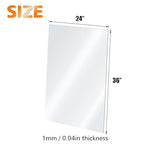 Egofine Plexiglass Sheets Acrylic Sheets 3 Pack of 24x36’’ 0.04 Thick Clear Plastic Cast Transparent Plexi Glass for Crafting Projects, Replacement Picture Frame Glass, DIY Display, Easy to Cut