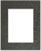 Pack of Ten Acid Free 11x14 Mats Bevel Cut for 8.5x11 Photos - Dark Grey Suede Precut Matboards With Backing Boards and Self Seal Photo Mat Bags For Pictures, Photos, Framing - 4-ply Thickness