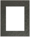 8x10 Mat Bevel Cut for 5.5x8.5 Photos - Acid Free Dark Grey Suede Precut Matboard with Backing Board and Crystal Clear, Self Seal Photo Mat Bag - for Pictures, Photos, Framing - 4-ply Thickness