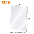 Egofine Plexiglass Sheets Acrylic Sheets 6 Pack of 4x6’’ 0.04 Thick Clear Plastic Cast Transparent Plexi Glass for Crafting Projects, Replacement Picture Frame Glass, DIY Display, Easy to Cut