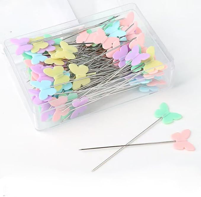 Bequilter Magnetic Wrist Pin Holder for Sewing, Magnetic Slap Band Pin Cushion Come with 100Pcs Flat Head Straight Pins