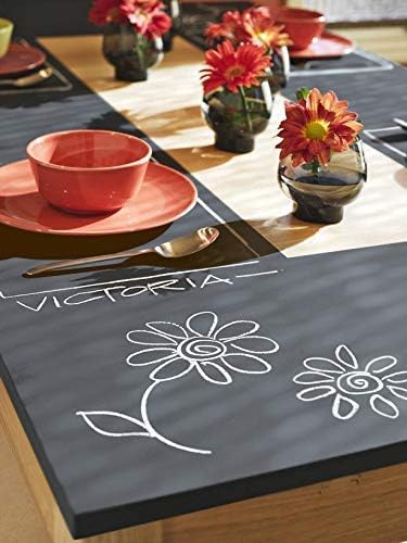 Chalkboard Blackboard Paint - Brush on Wood, Metal, Glass, Wall, Plaster Boards Sign, Frame or Any Surface. Use with Chalk Pen Wet Erase, Non-Toxic - Matte Finish [Grey] - (8.5oz Cover 32 sf)
