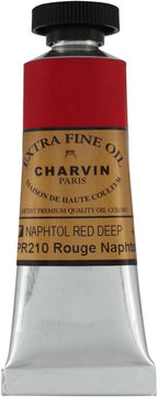 Charvin Extra Fine Oil Paint, Napthol Red Deep 20 ml - Triple-Milled, Rich Texture, Poppy Oil-Based, Light-Fast, Handmade, Archival Quality