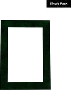 Poster Palooza 8.5x11 Mat Bevel Cut for 7x9 Photos - Acid Free Green Suede Precut Matboard - For Pictures, Photos, Framing - 4-ply Thickness