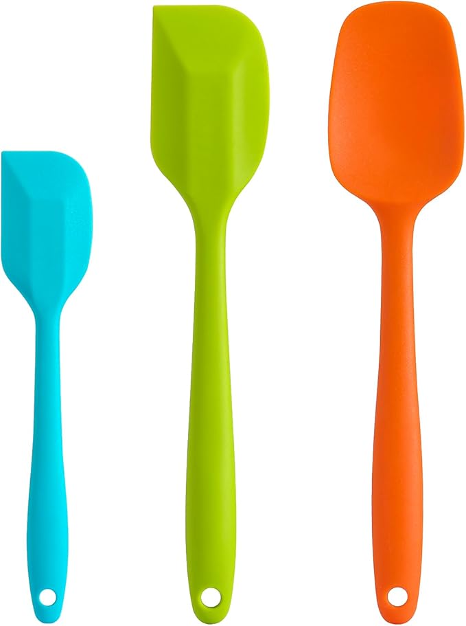 Silicone Spatula Set - Rubber Spatula - 600°F Heat Resistant Baking Spoon & Spatulas (Multicolor)