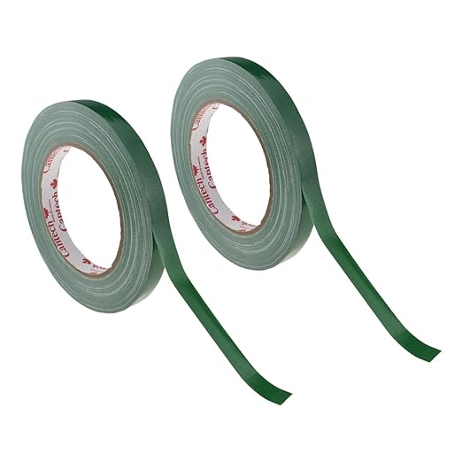 HAHIYO Green 0.5Inch Wide (200Feet/66Yard Total) 2Rolls Floral Tape Waterproof Florist Tape Flower Wrap Adhesive Waterproof Decorative Tape for Bouquet Stem Wrapping Flower Arranging and Floral Craft