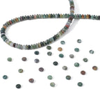 Natural Indian Agate Disk Stone Beads 4x2mm 160pcs Rondelle Loose Semi Gemstone Beads for Jewelry Making Design
