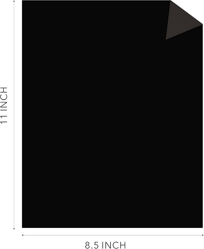Black Cardstock Thick Paper 50 Sheets, 8.5" x 11" Heavyweight 92lb Cover Card Stock for Crafts and DIY Cards Making