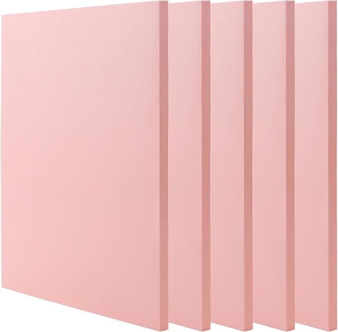 5 PCS Pink A4 Rubber Carving Blocks, 8.3 x 11.8 Inch Large Stamp Carving Blocks, Soft Rubber Stamping Block, Linoleum Blocks for Printmaking, Engraving Crafts