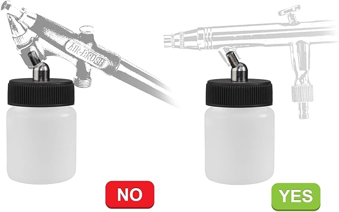 ABEST New 10PCS Dual Action Airbrush Plastic Bottle Jar 22CC / Standard Suction Lid Paint Cup Air Brush Accessories Model Air Tool Box