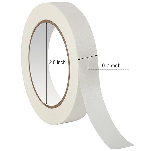 WANBAO Masking Tape Masking Tape Bulk 0.7 inch 55 Yards 3 Rolls for DIY Painting, Labeling, Packing, Craft, Art, etc, 165 Total Yards